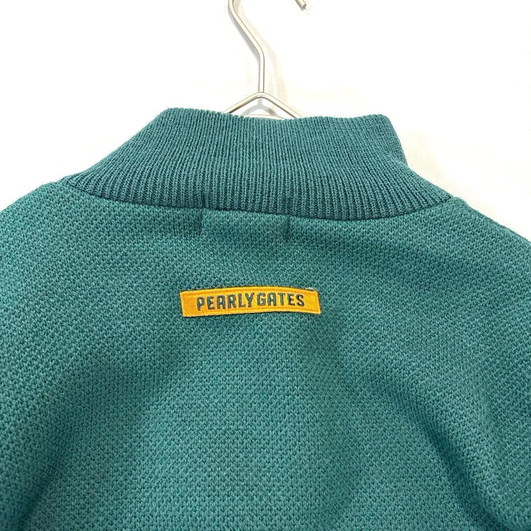 パーリーゲイツ　0/S ドライバーズニット　ブルゾン　グリーン　ダブルジップ