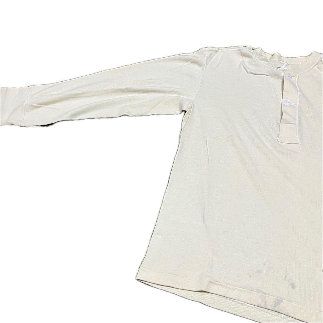 【70s】ヴィンテージ US ARMY サーマルシャツ ヘンリーネック L