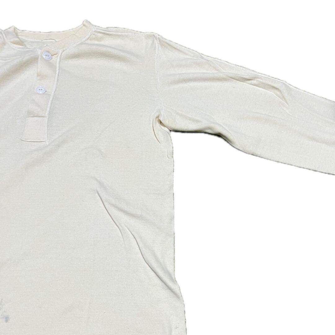 【70s】ヴィンテージ US ARMY サーマルシャツ ヘンリーネック L
