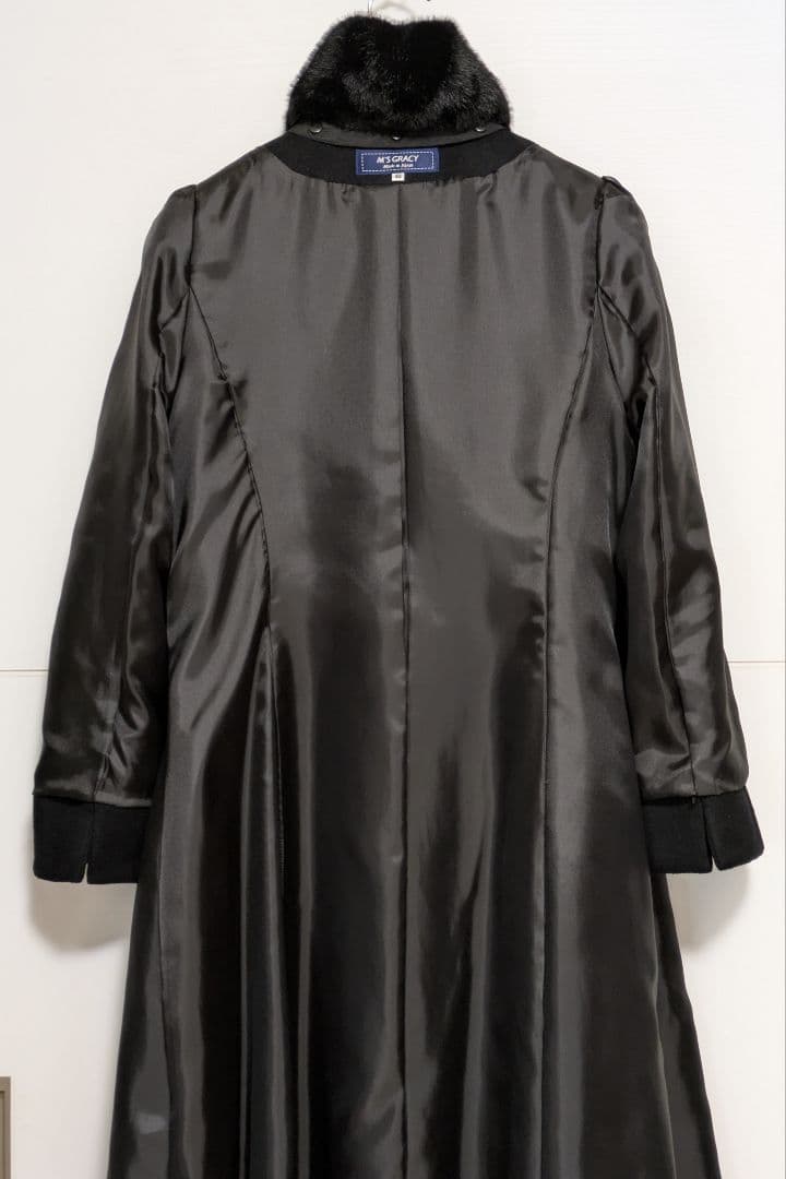 超美品！ エコファー襟付 ドレスコート　42〜44サイズ