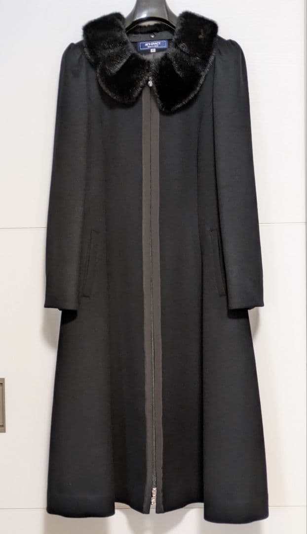 超美品！ エコファー襟付 ドレスコート　42〜44サイズ