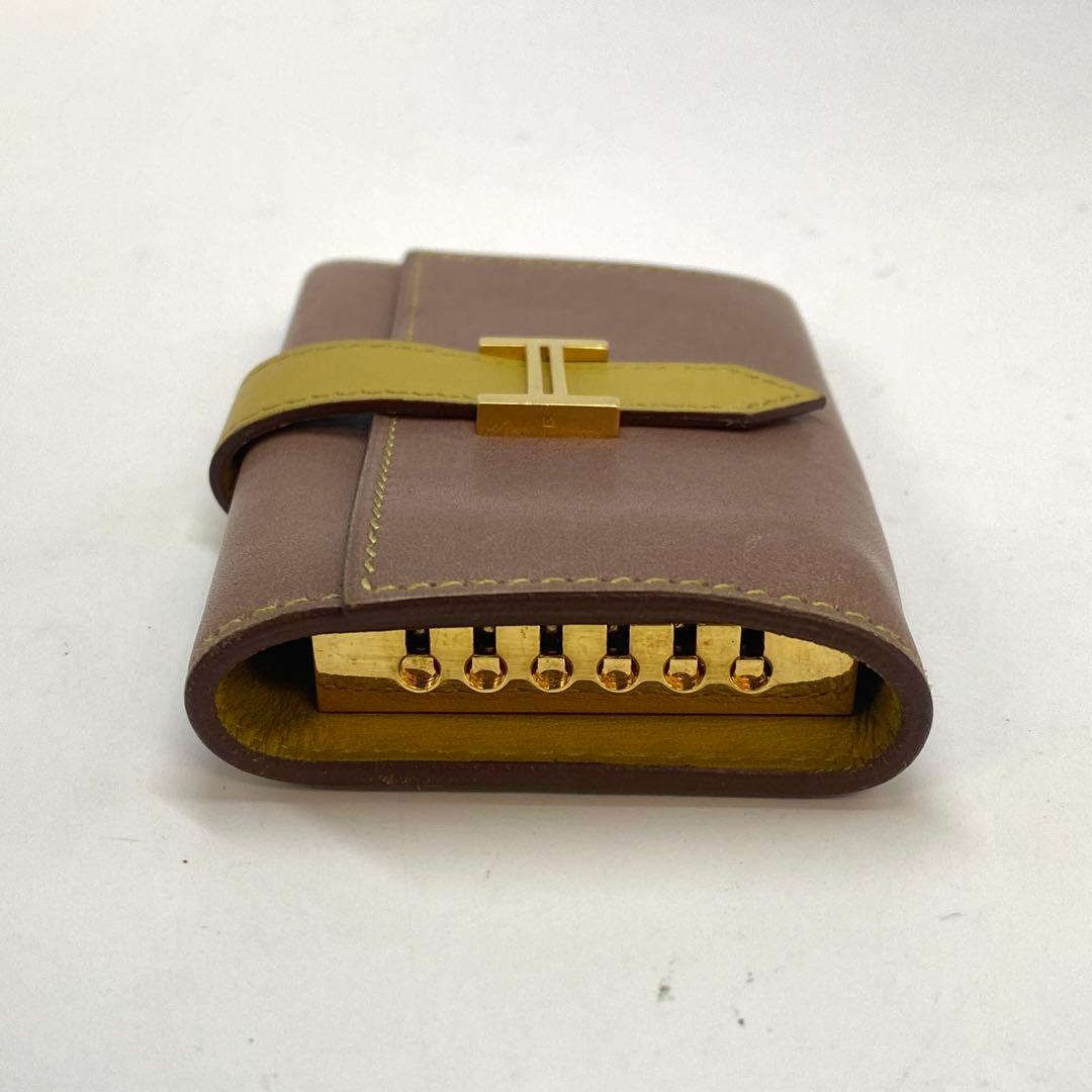 エルメス キーケース 6連 鍵 ベアン 革 FR367