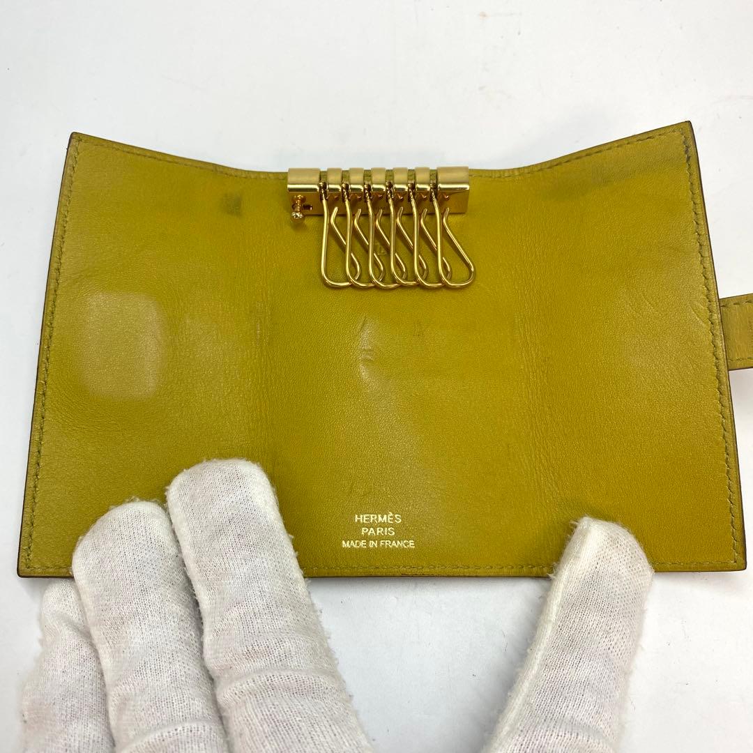 エルメス キーケース 6連 鍵 ベアン 革 FR367