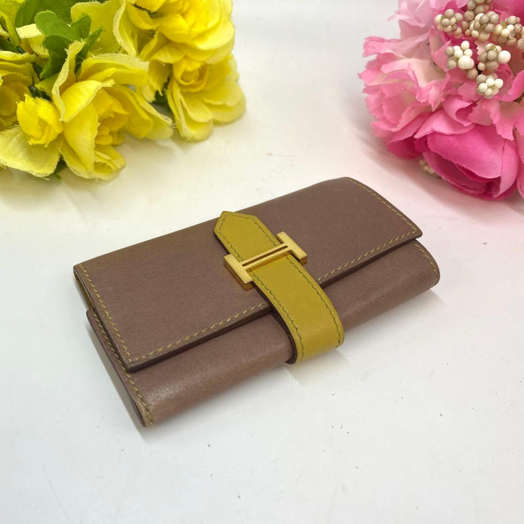 エルメス キーケース 6連 鍵 ベアン 革 FR367