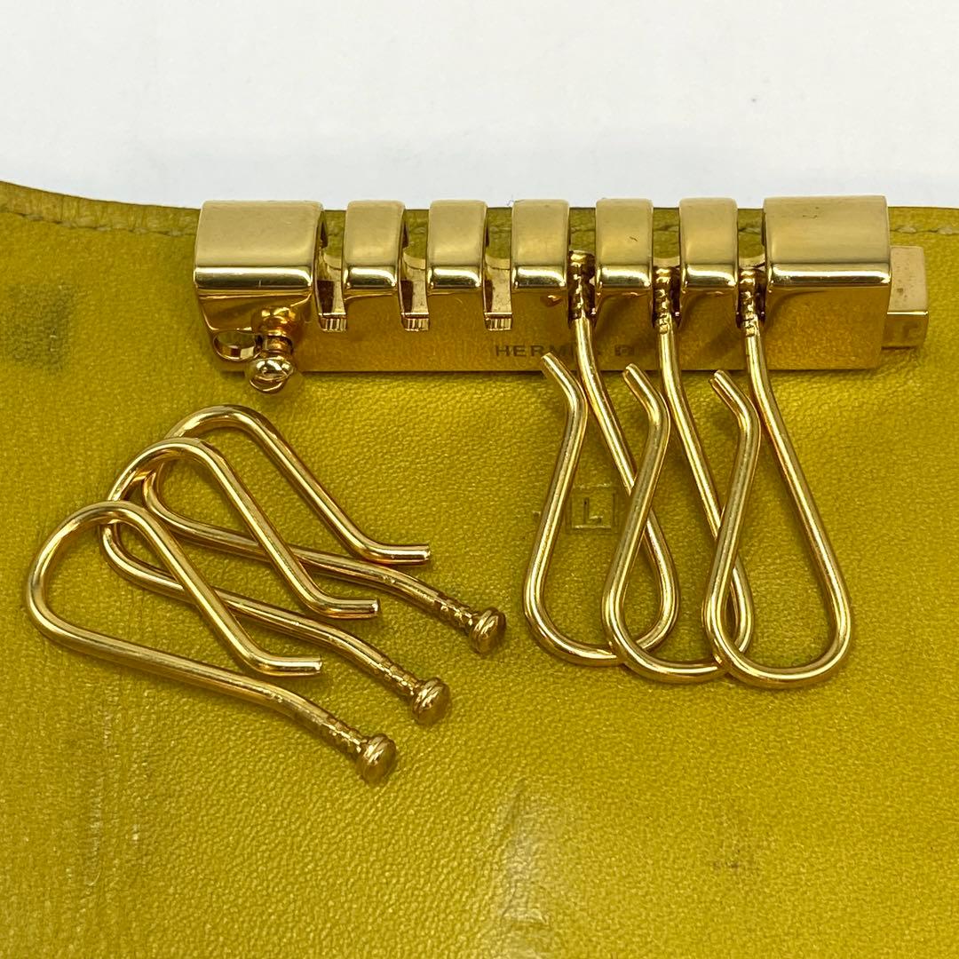 エルメス キーケース 6連 鍵 ベアン 革 FR367