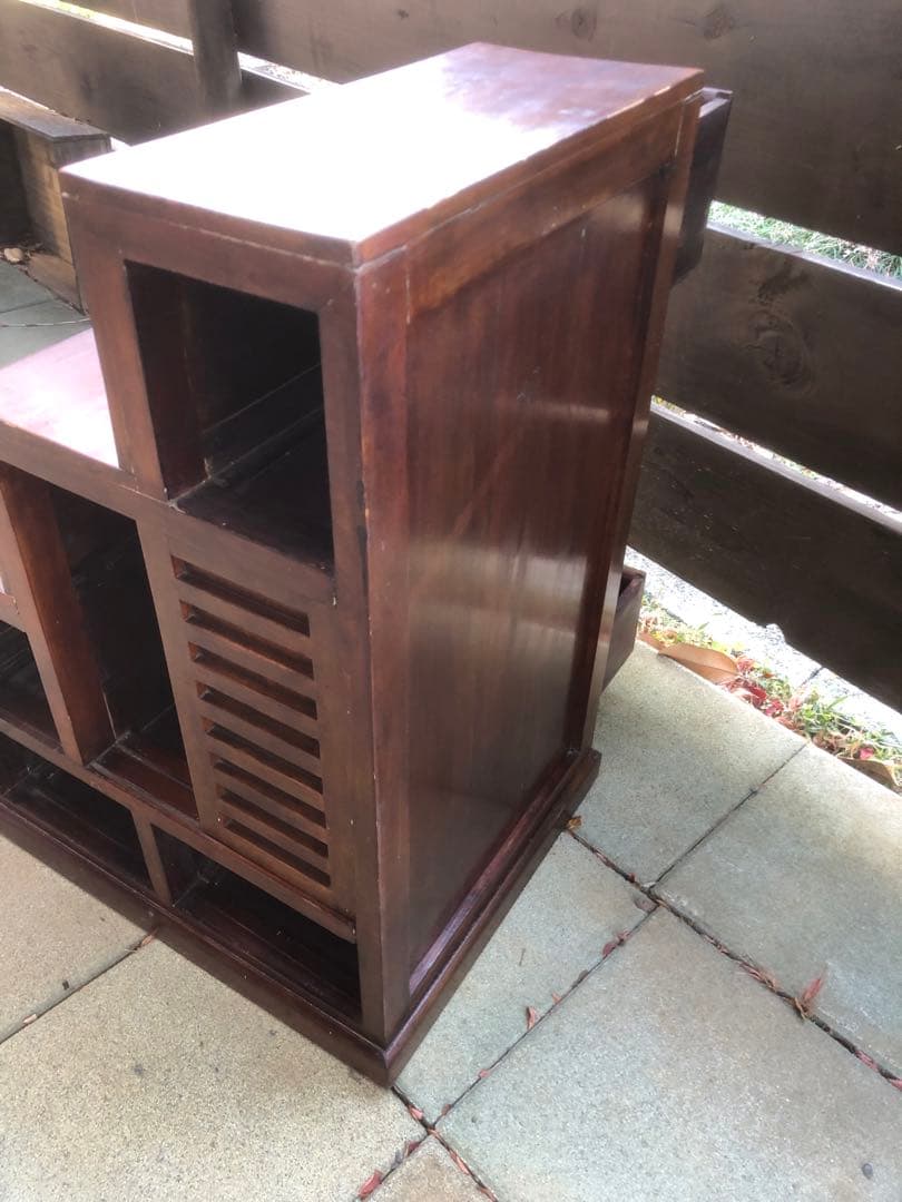 階段箪笥　両開き４段　昭和レトロ　古道具　アンティーク　骨董