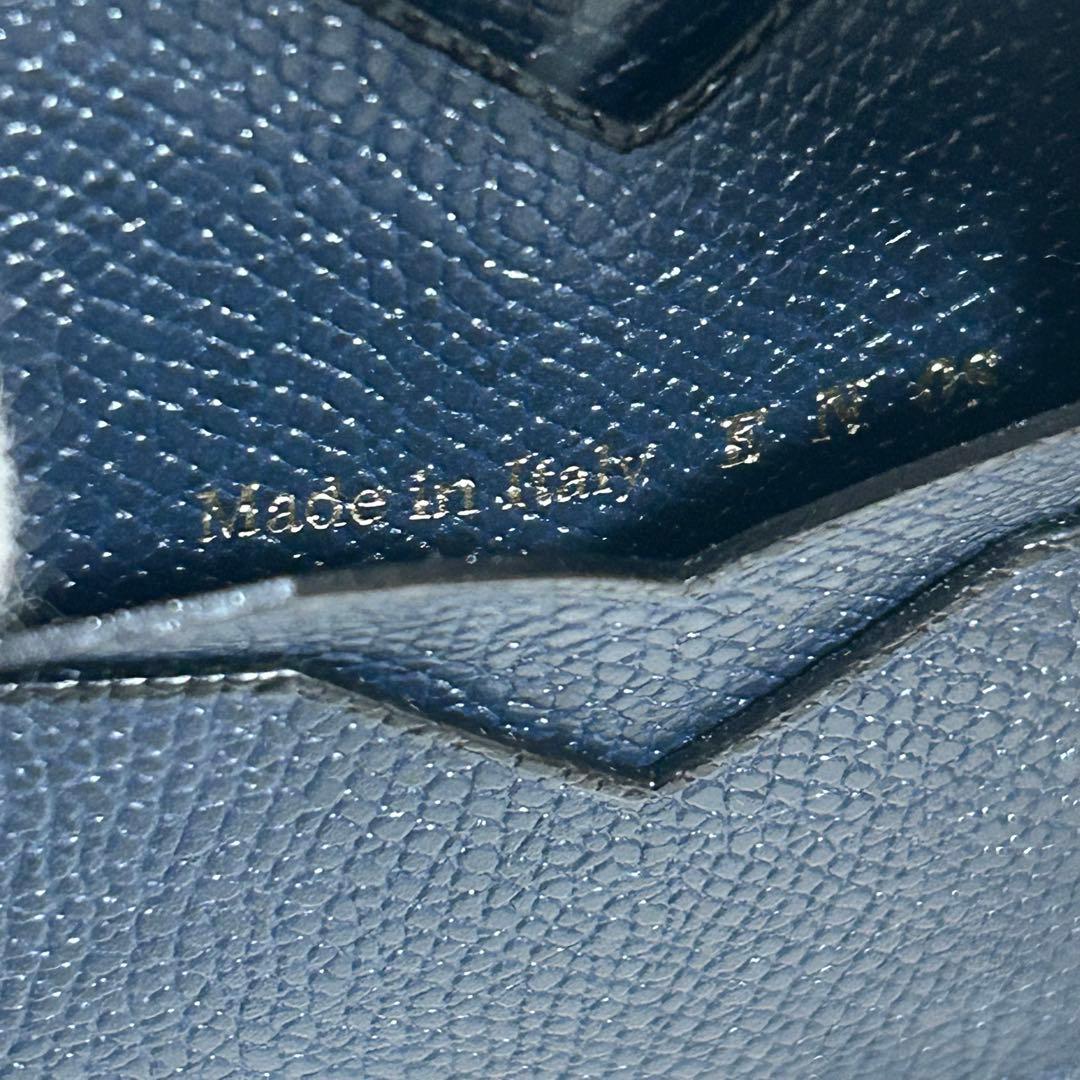 【未使用】ヴァレクストラ　マネークリップ　札入れ　ネイビー