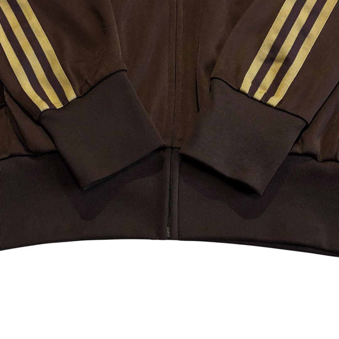 2005年 Adidas トラックジャケット O こげ茶 金 トレフォイル 刺繍