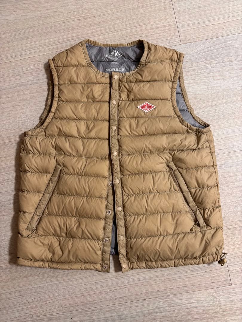 DANTON ベージュ ダウンベスト サイズ36