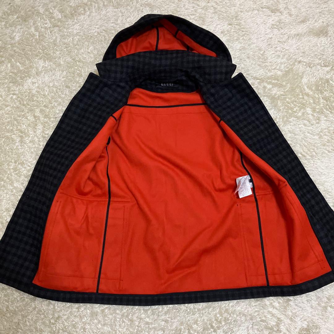 【お値引き中】GUCCI ダッフルコート ウール チェック柄 44