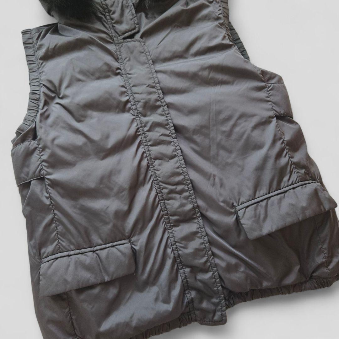 S Max Mara フォックスファー リバーシブルダウンベスト