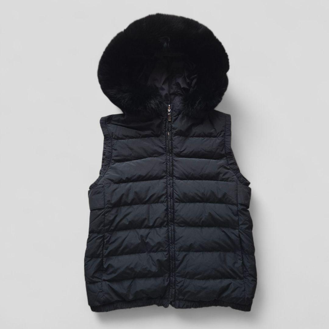 S Max Mara フォックスファー リバーシブルダウンベスト