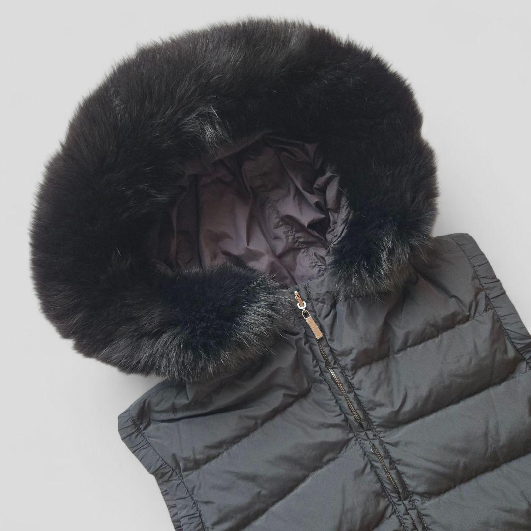 S Max Mara フォックスファー リバーシブルダウンベスト