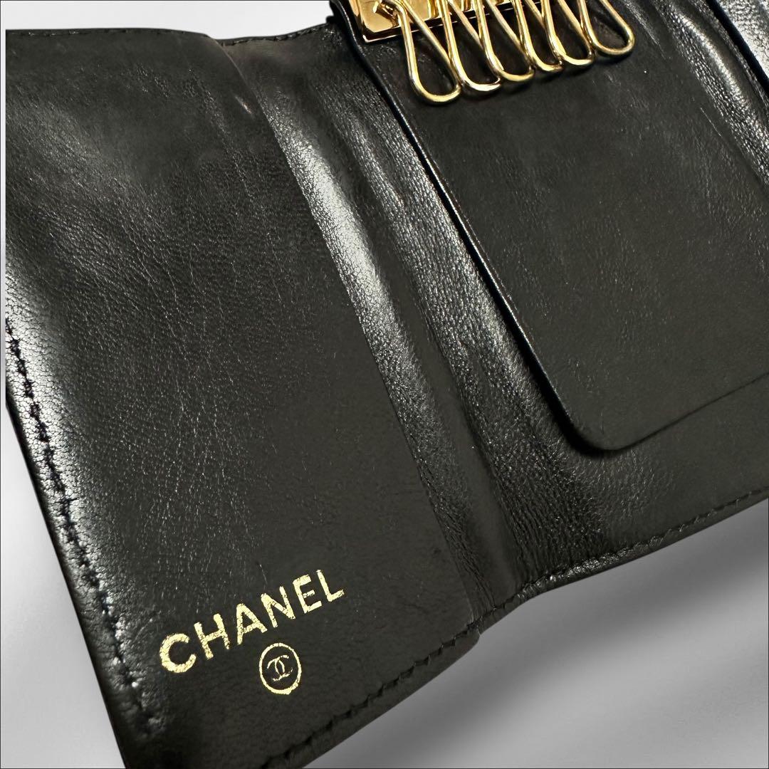 極美品❣️ CHANEL　シャネル キーケース　6連　アイコン　ラムスキン