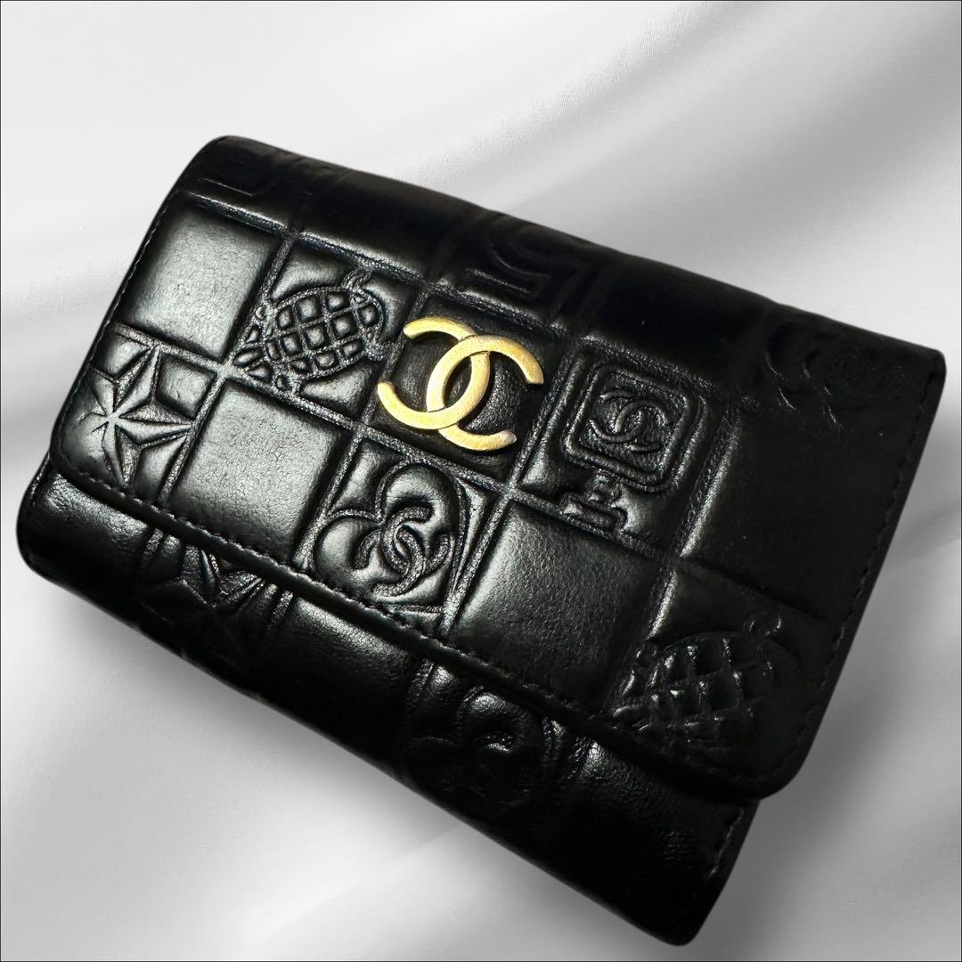 極美品❣️ CHANEL　シャネル キーケース　6連　アイコン　ラムスキン
