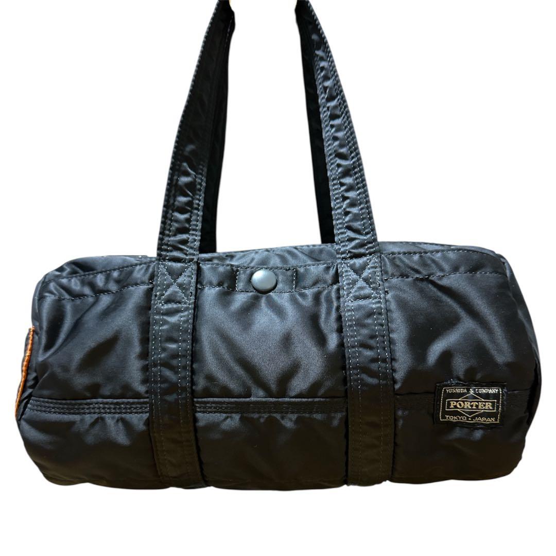 PORTER ポーター ミニボストン ドラムバッグ ブラック　タンカー