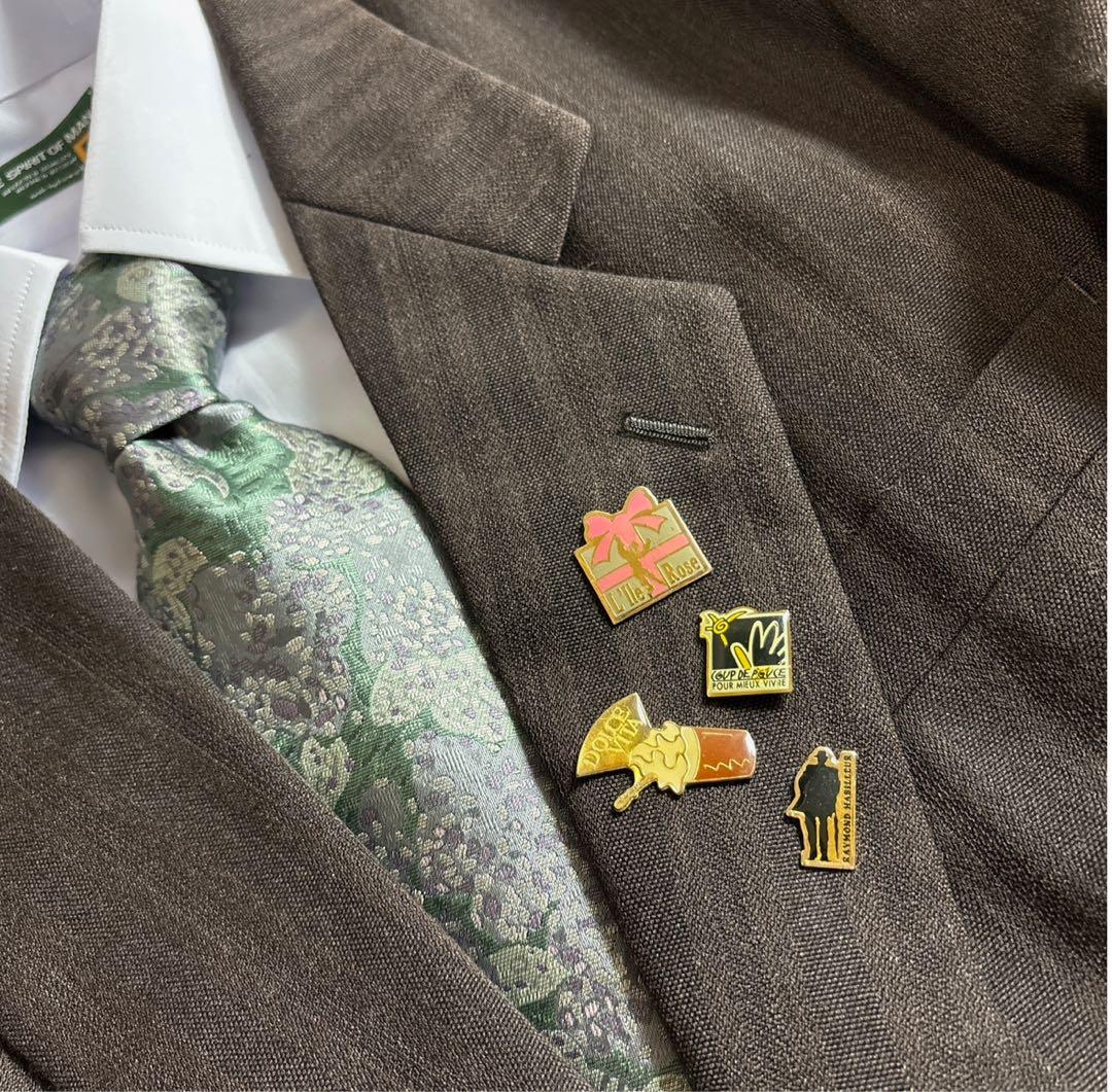 90s vintage レトロセットアップ スーツ ピンズ No.105