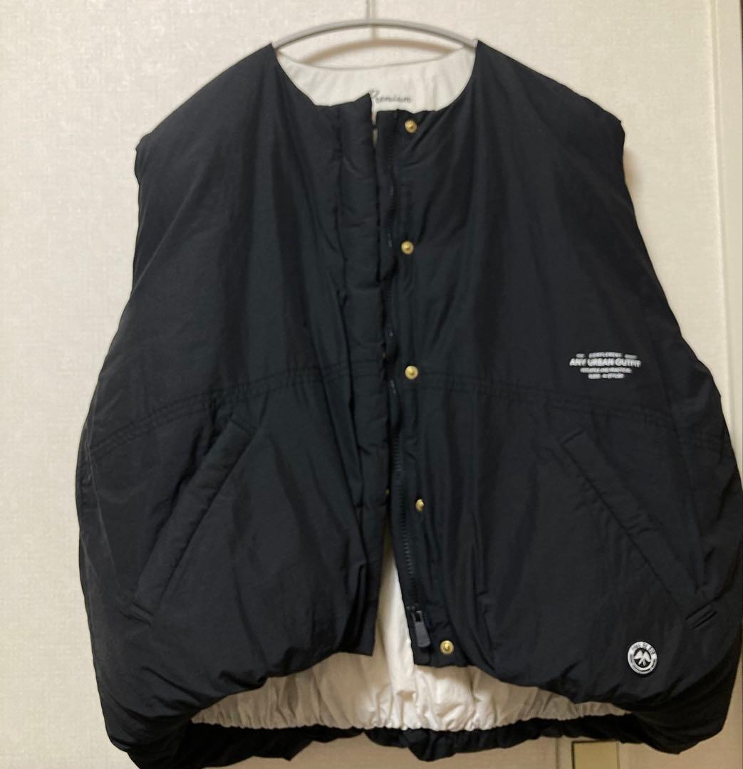 黒 ダウンベスト ピュアルセシン