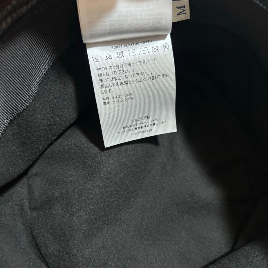 極美品　MONCLER バケットハット　帽子　ブラック　M 国内正規品 4K25