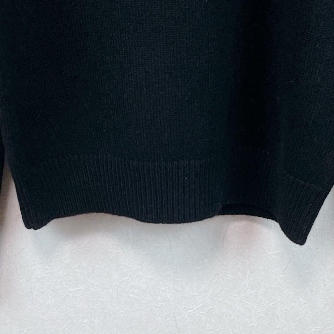 新品未使用24FWarchivio カシミヤキラキラロゴ38号 黒 ×ピンク