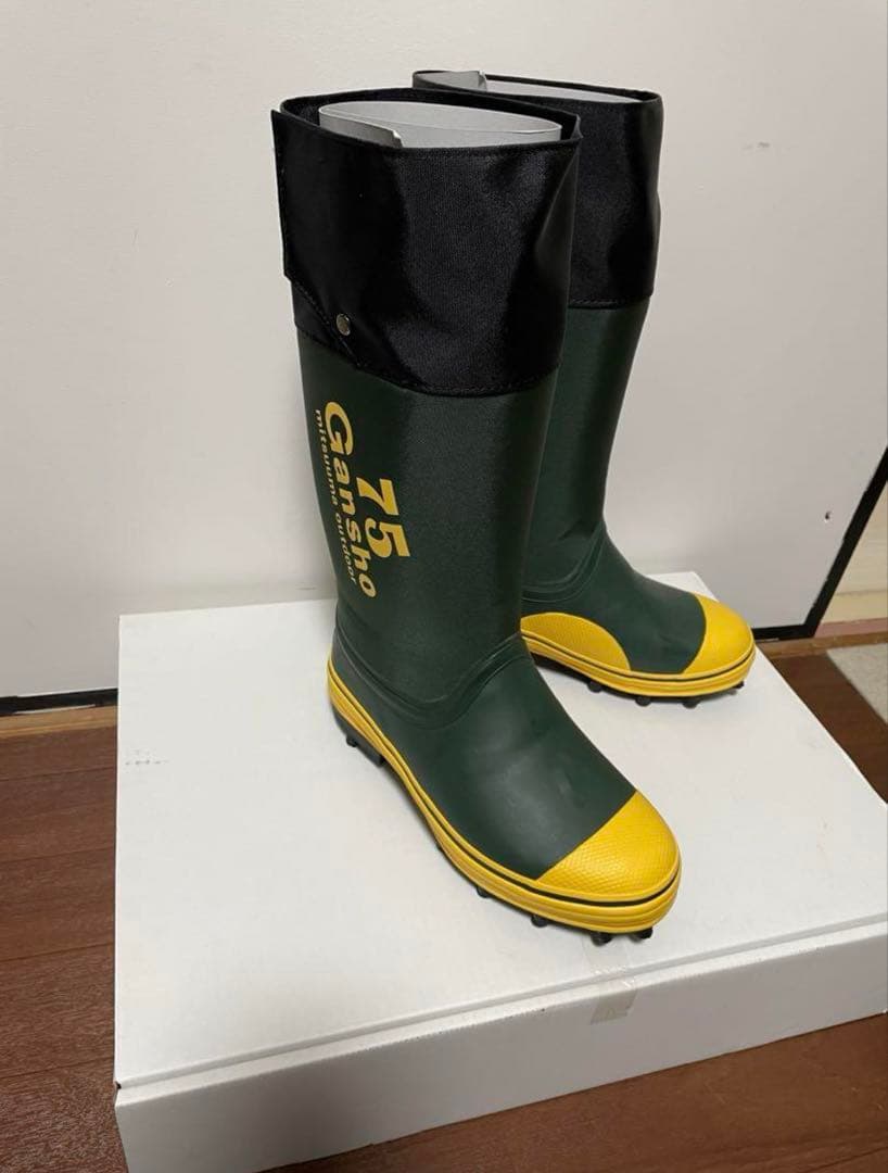 【新品未使用】岩礁75NS スパイク長靴　25.0cm