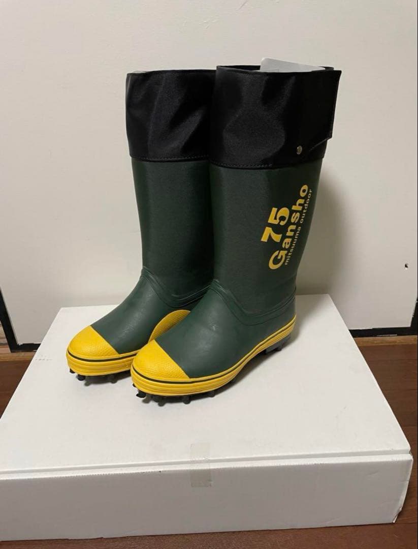 【新品未使用】岩礁75NS スパイク長靴　25.0cm