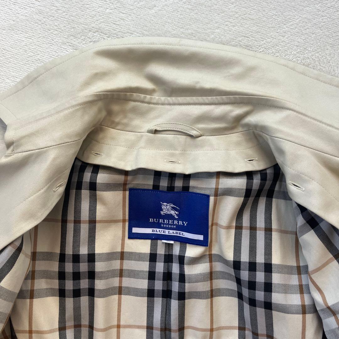 バーバリー　ブルーレーベル　ショート　トレンチコート　ベルト　ノバチェック