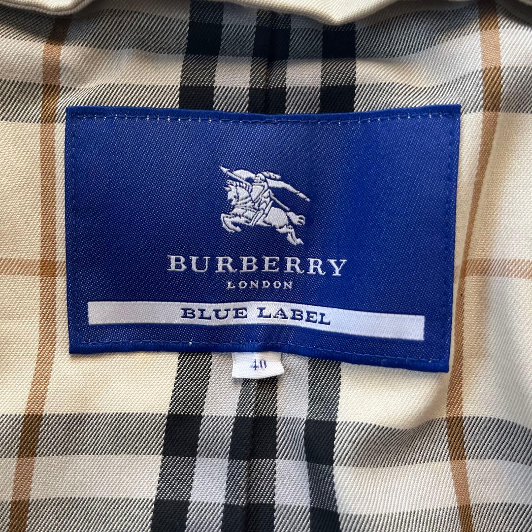 バーバリー　ブルーレーベル　ショート　トレンチコート　ベルト　ノバチェック