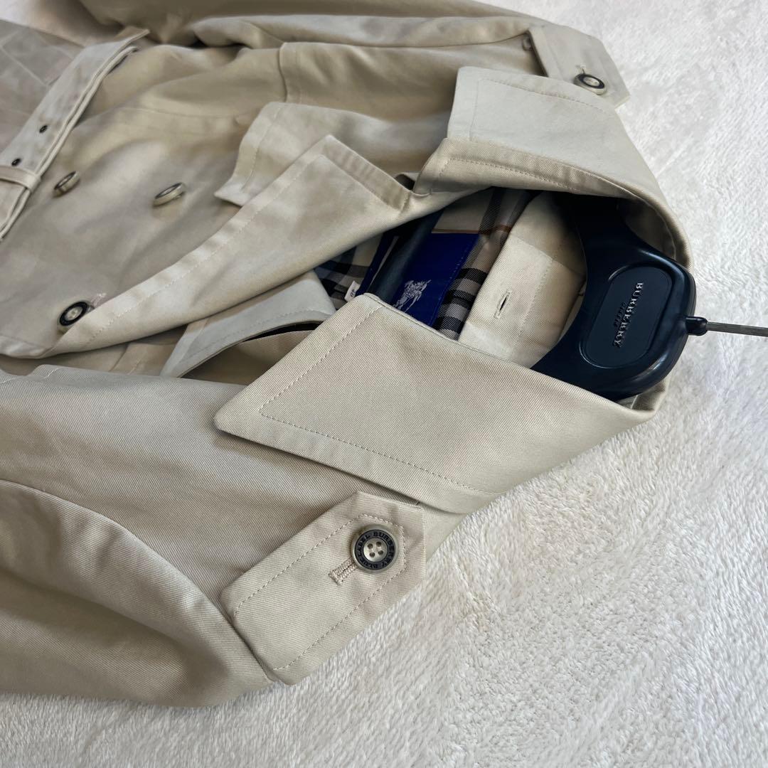 バーバリー　ブルーレーベル　ショート　トレンチコート　ベルト　ノバチェック