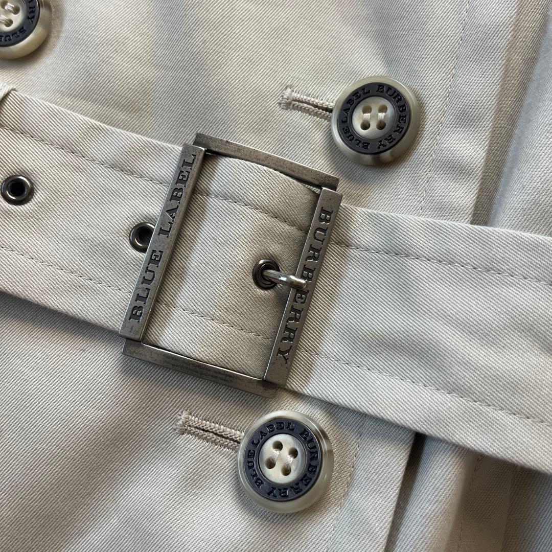 バーバリー　ブルーレーベル　ショート　トレンチコート　ベルト　ノバチェック