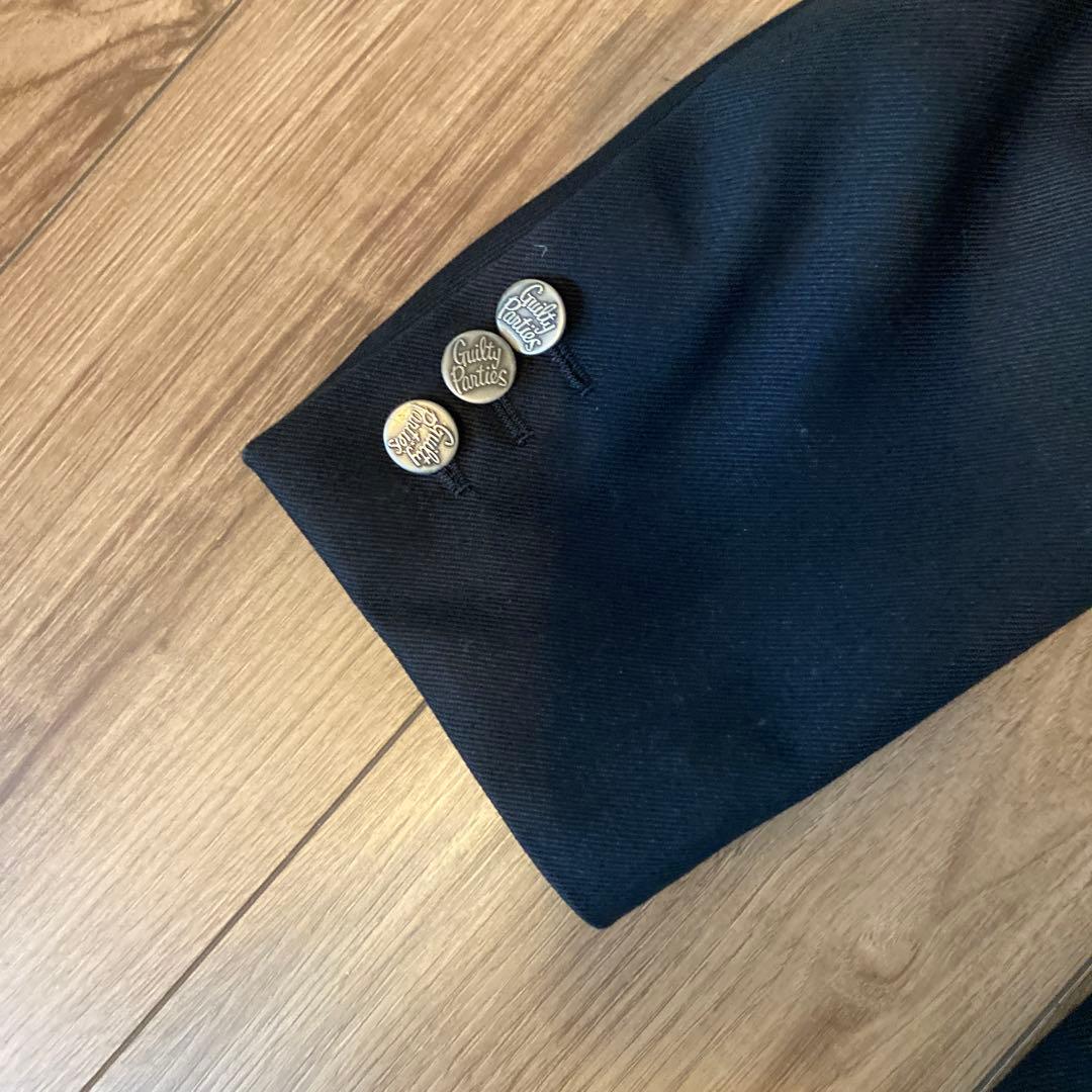 黒 テーラードジャケット Guilty Parties ヒョウ柄