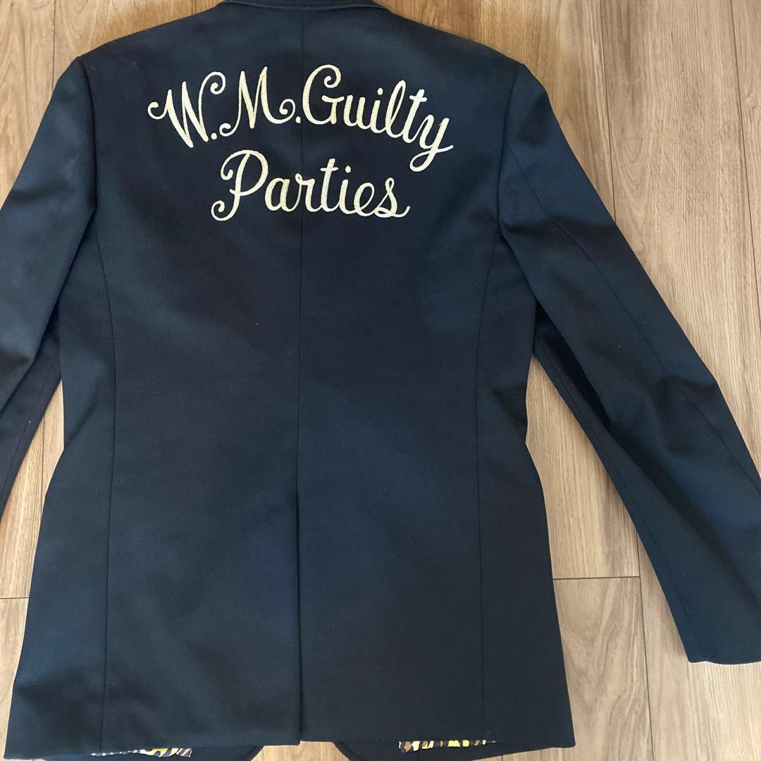 黒 テーラードジャケット Guilty Parties ヒョウ柄