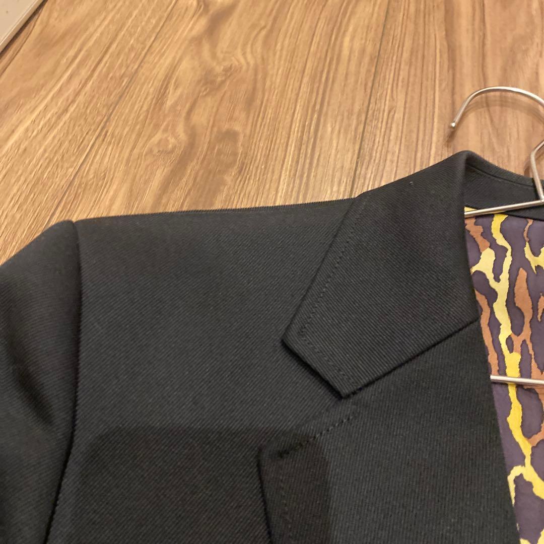 黒 テーラードジャケット Guilty Parties ヒョウ柄