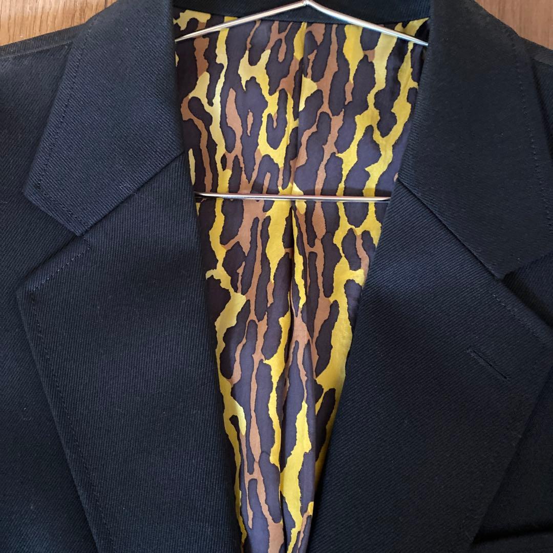 黒 テーラードジャケット Guilty Parties ヒョウ柄