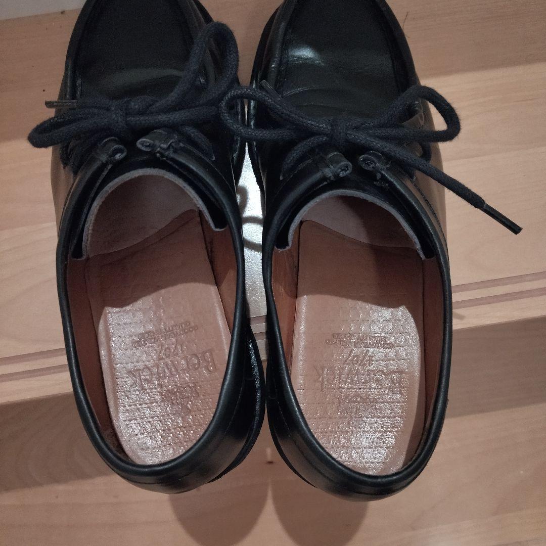 バーウィック　チロリアンシューズ　25.5㎝（UK６ 1/2）ブラック黒　革靴