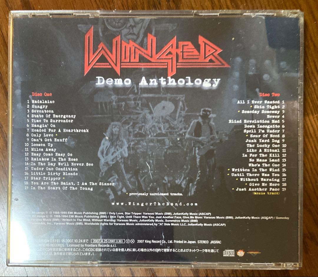 【日本盤帯付」Winger / Demo Anthology
