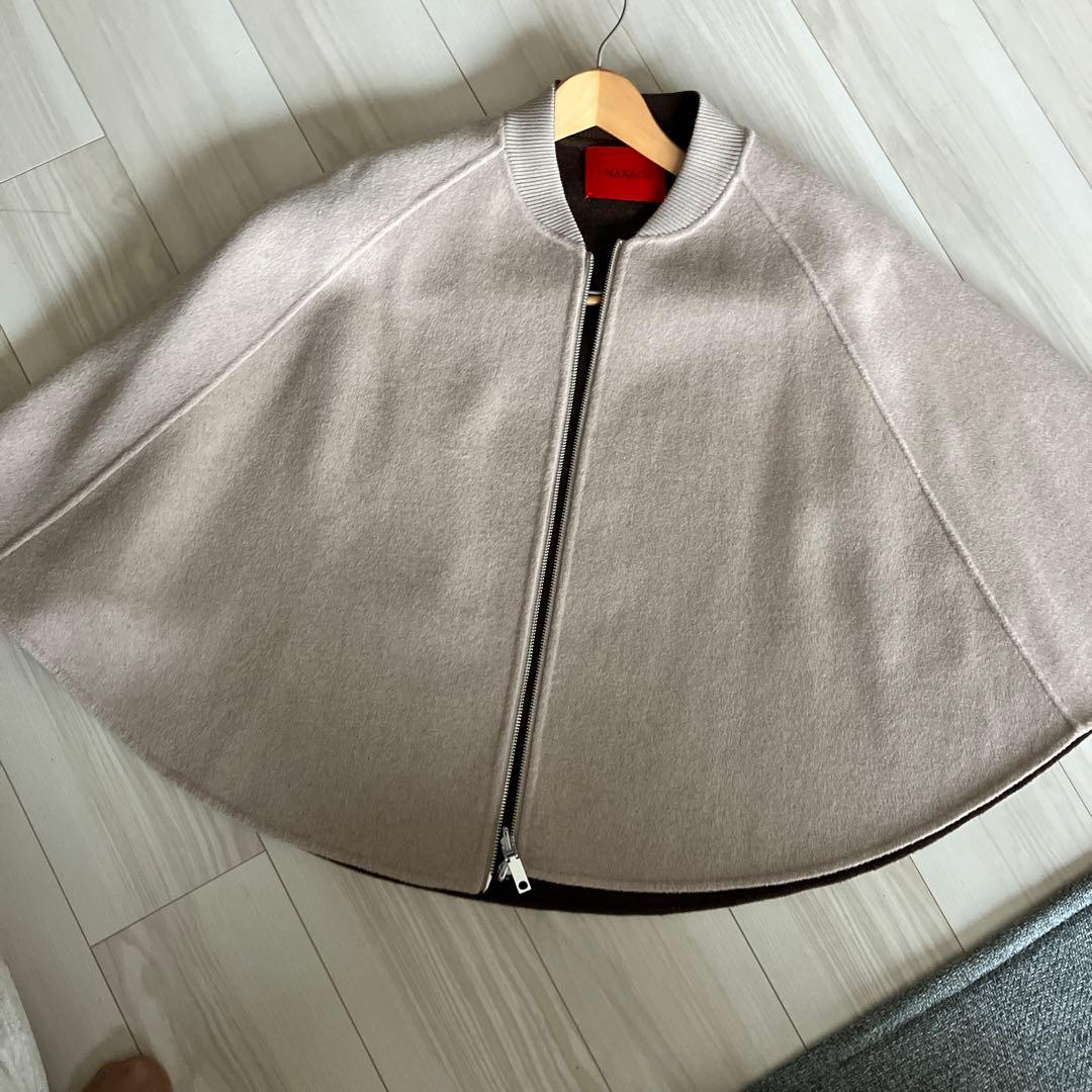 チャミMAX&Co. ベージュ ポンチョ　リバーシブル