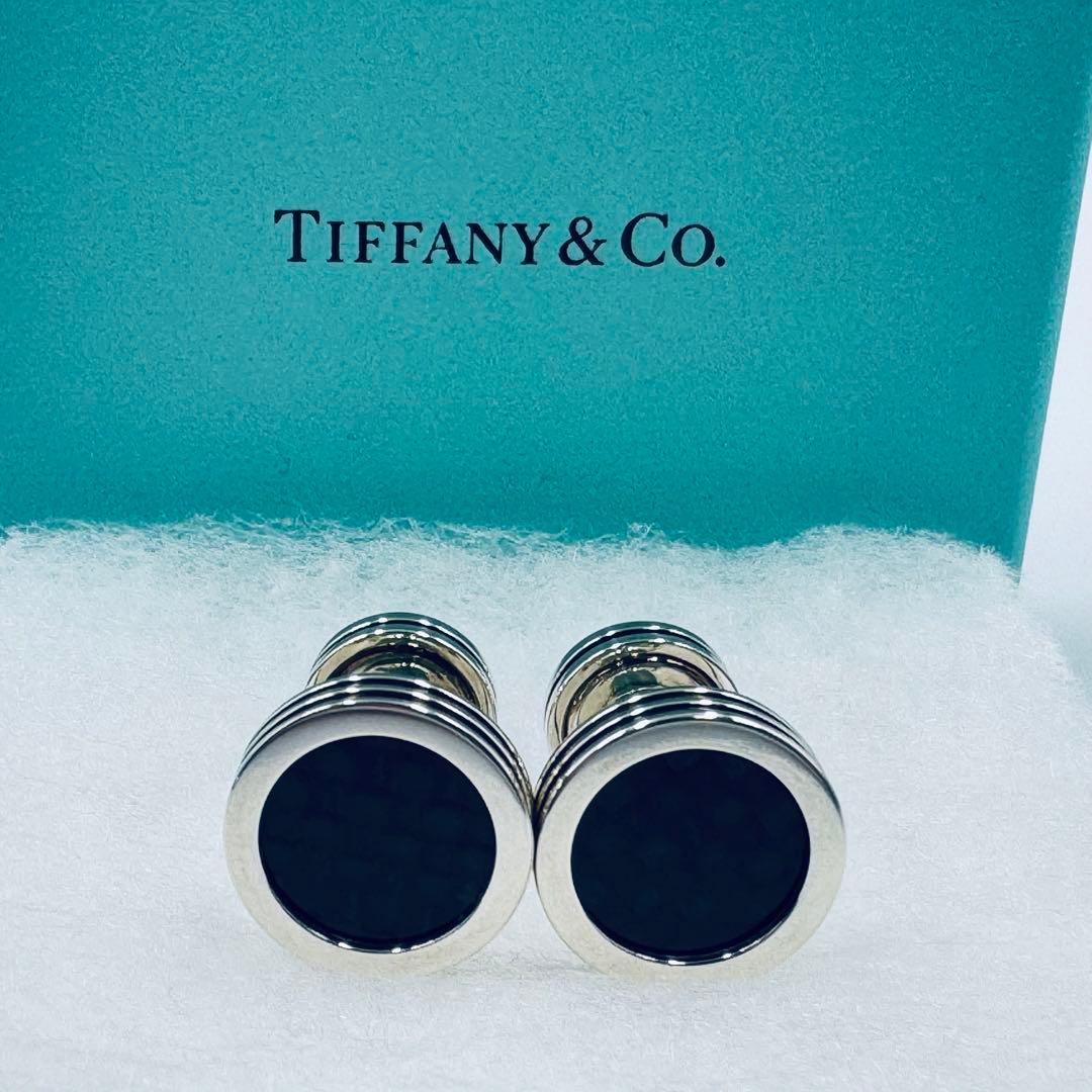 ポワールTIFFANY&CO. カーボンサークルカフスリンクス SV925