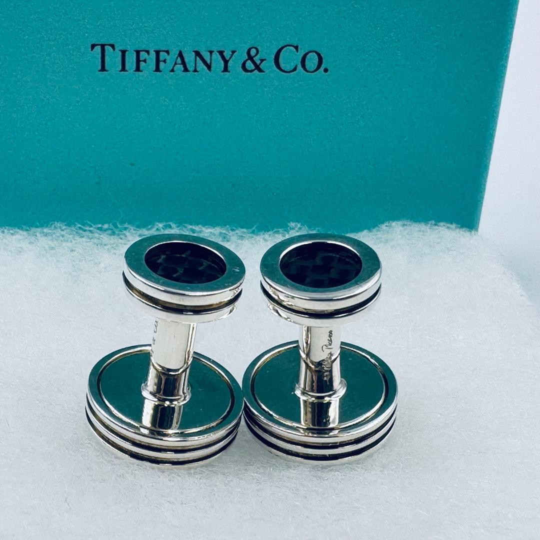 ポワールTIFFANY&CO. カーボンサークルカフスリンクス SV925