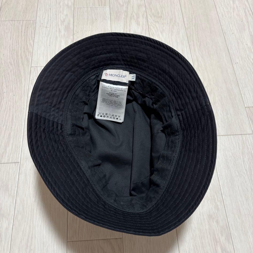 極美品　モンクレール　バケットハット　黒　帽子　XL 国内正規品 4K68