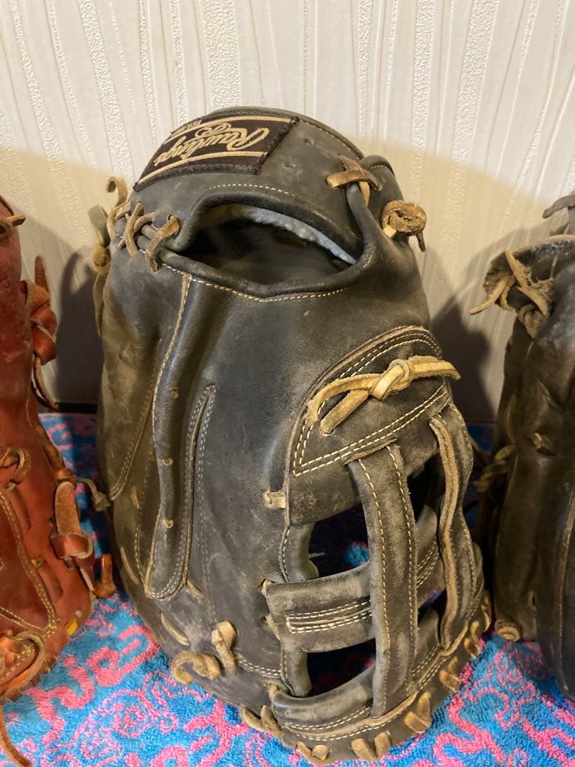 中学硬式野球　ゴリゴリの左利きグローブ3点セット