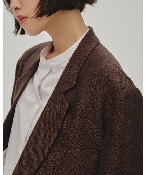 todayful Boyfriend Linen Jacket チョコ　36