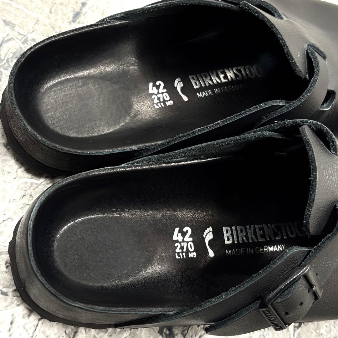 レア ビルケンシュトック ボストン エクスクイジット 27cm オールブラック