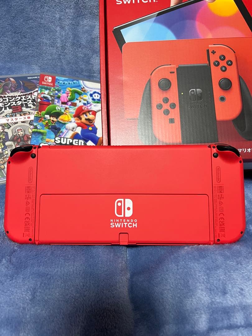 Nintendo Switchレッド 本体とゲーム2本付き+おまけコントローラー