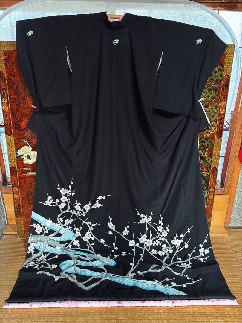 梅川・忠兵衛、舞台衣裳セット(化繊)男着流し・女裾引き