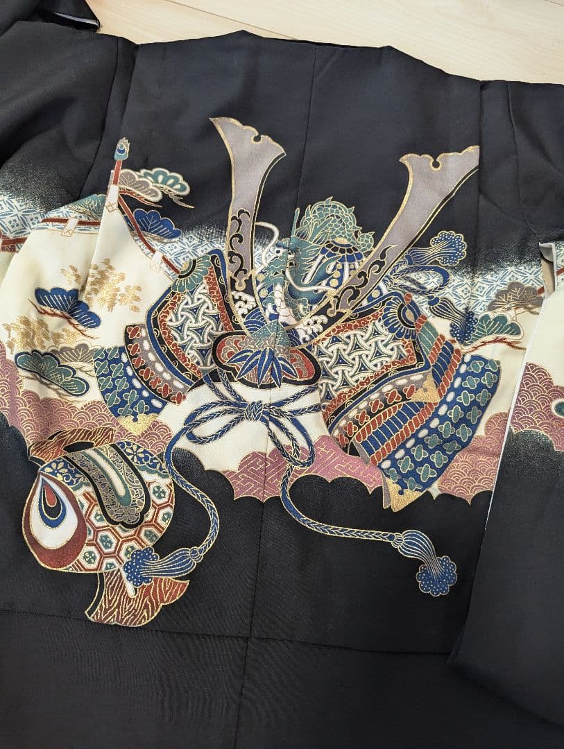 七五三用 武士の鎧刺繍 着物セット　5歳 115