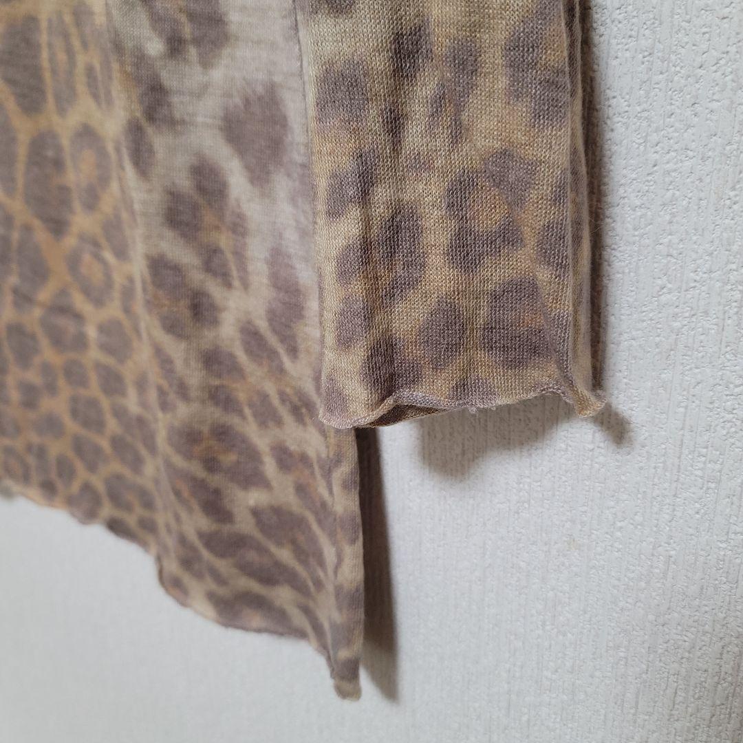 goa Y2K ひょう柄　長袖　Vネック　トップス