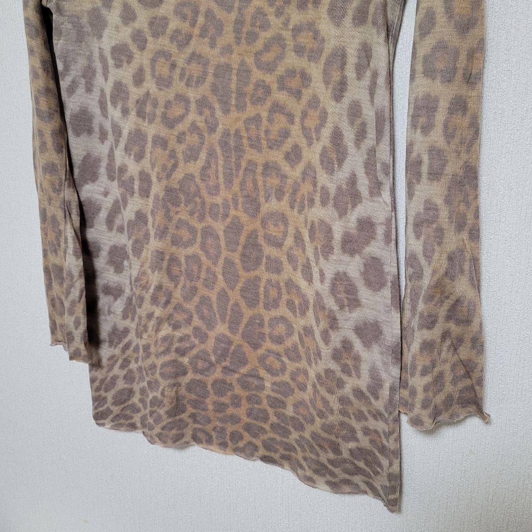 goa Y2K ひょう柄　長袖　Vネック　トップス