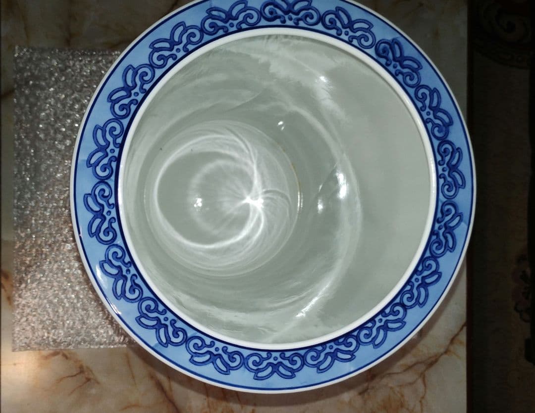 美品　有田焼 　傘立て　陶器　哲山作　染付　山水絵