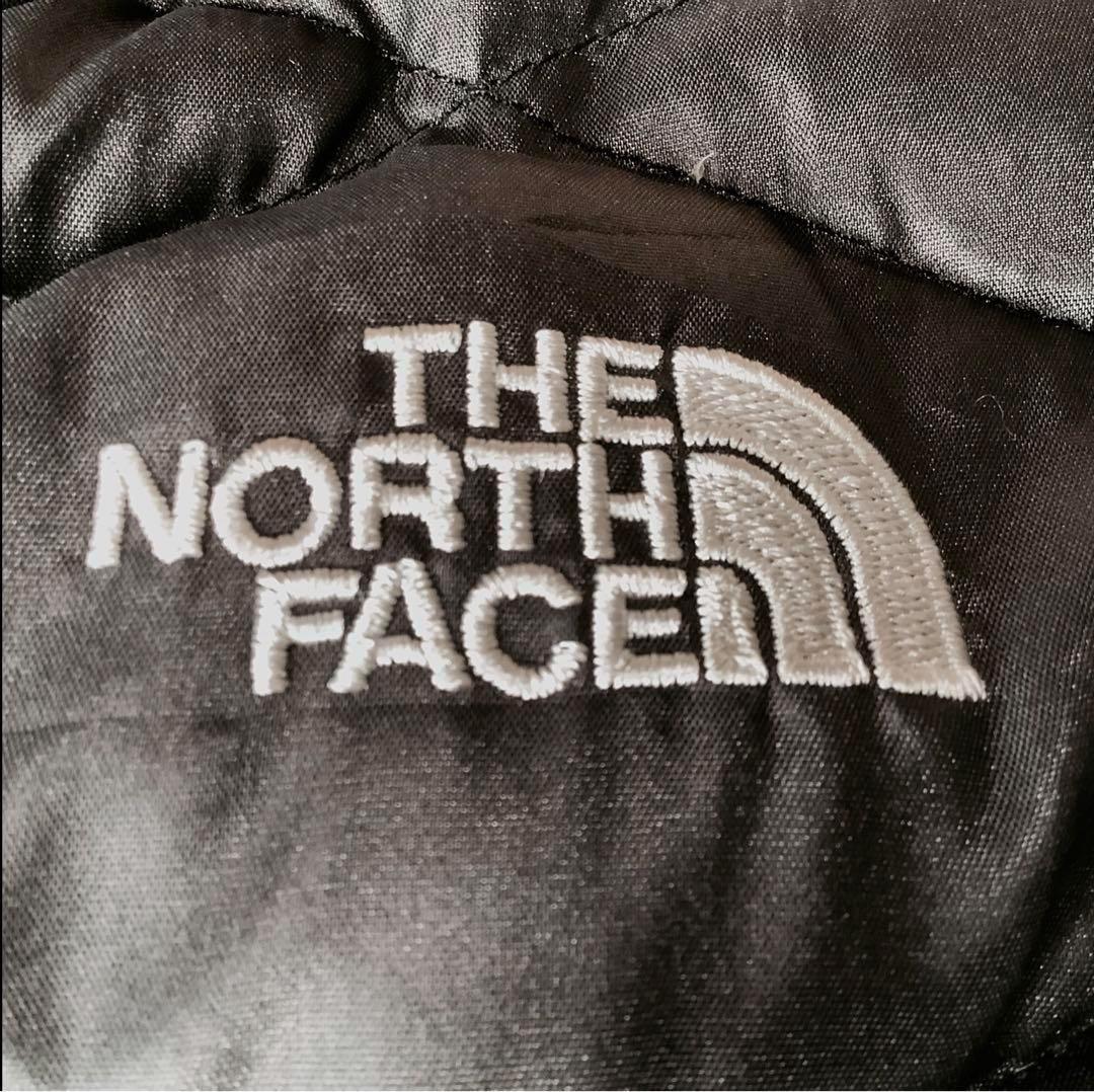 美品 ノースフェイス ダウンベスト 550フィル 刺繍ロゴ ブラック 黒 M